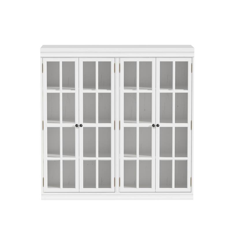 Sophisticated Storage Ensemble: Buffet Sideboard Bookshelf Cabinet