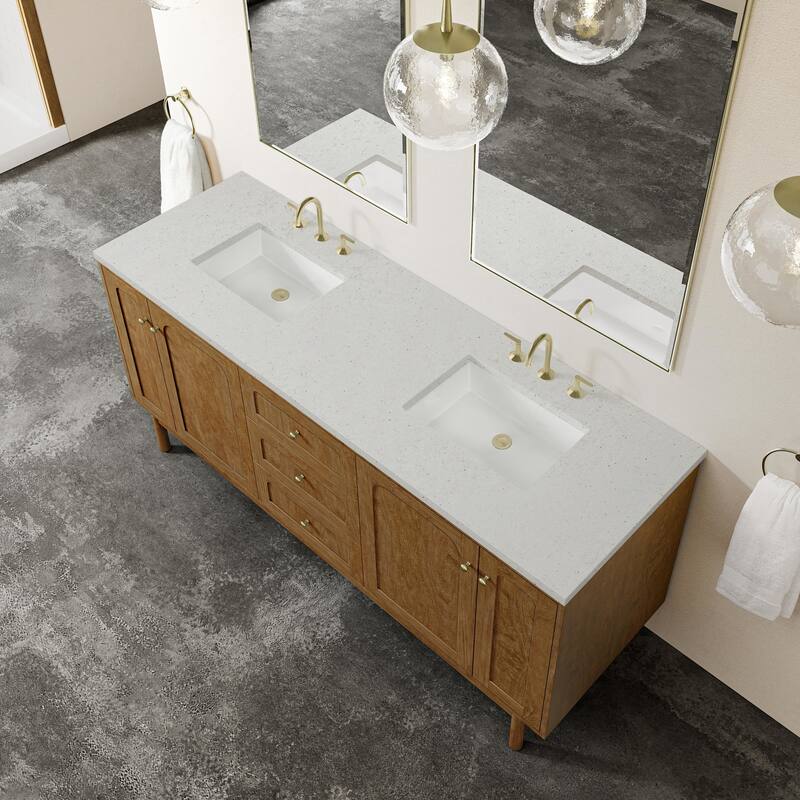 James Martin Vanities 545-V72-3LDL Laurent 72" Double Basin Poplar