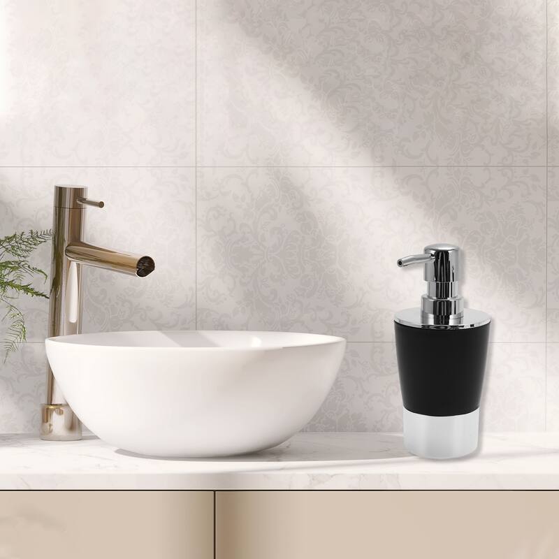 Plating Soap Pump Dispenser Set for Bathroom for Laundry Rooms 1 Set - Black