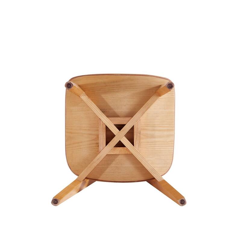 Manhattan Comfort Versailles Round Dining Chair in Black and Natural Cane - Set of 2