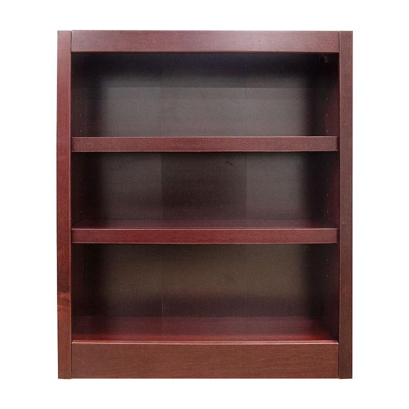 Concepts in Wood 3 Shelf Wood Bookcase, 36 inch Tall
