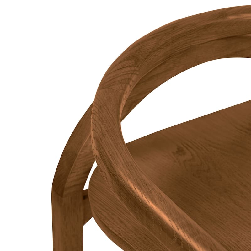 Poly & Bark Yokohama Counter Stool in Black - Solid Oak Wood