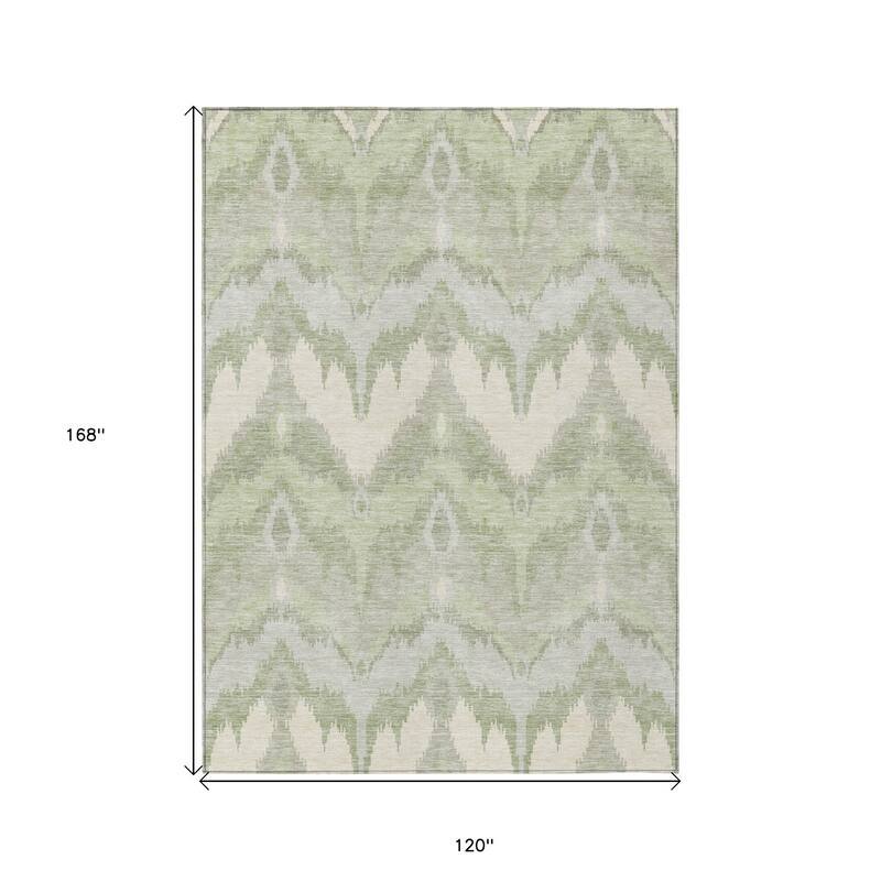 HomeRoots Ikat Transitional Rectangle Outdoor Rug