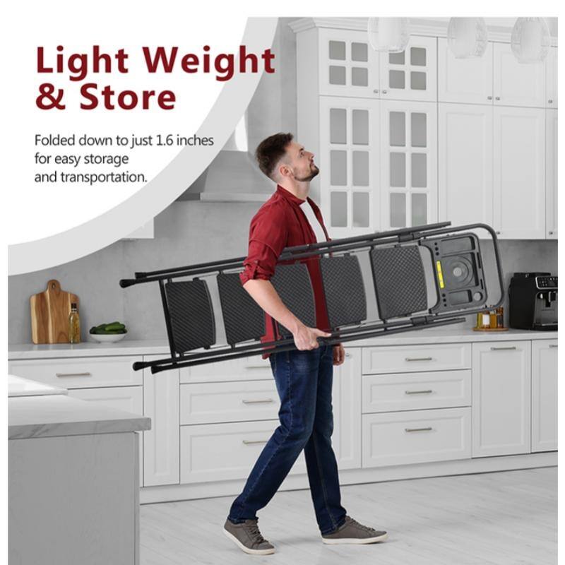 Anmytek Heavy Duty 5 Step Folding Step Ladder with Built In Tool Tray Non Slip Steps 330 Pound Capacity for Home Improvement