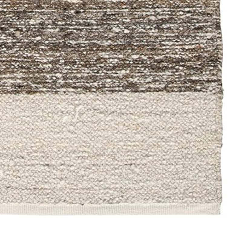 Rusy 5 x 7 Medium Area Rug, Handwoven Classic Stripes, Gray Polyester - 5 x 7