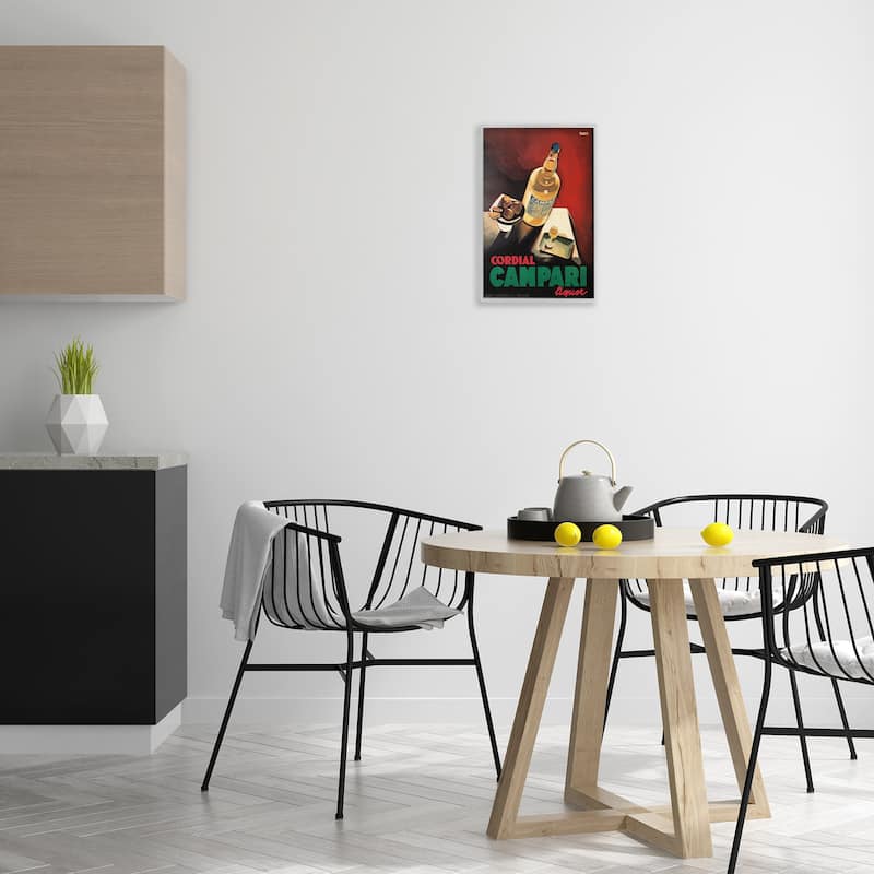 Stupell Vintage Campari Wine Framed Giclee Art Design By Marcus Jules