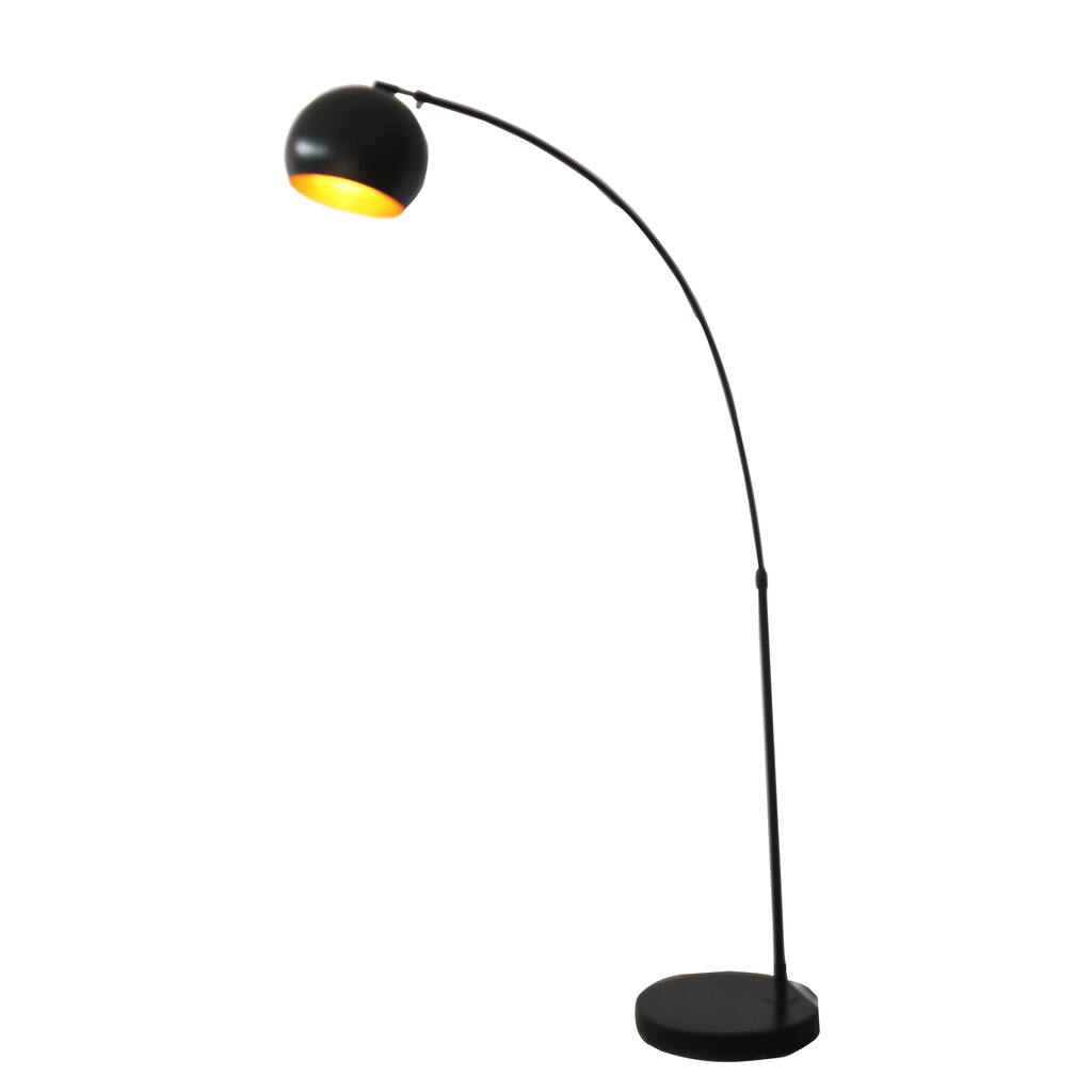 Metal Arc Floor Lamp, Matte Black, 70"