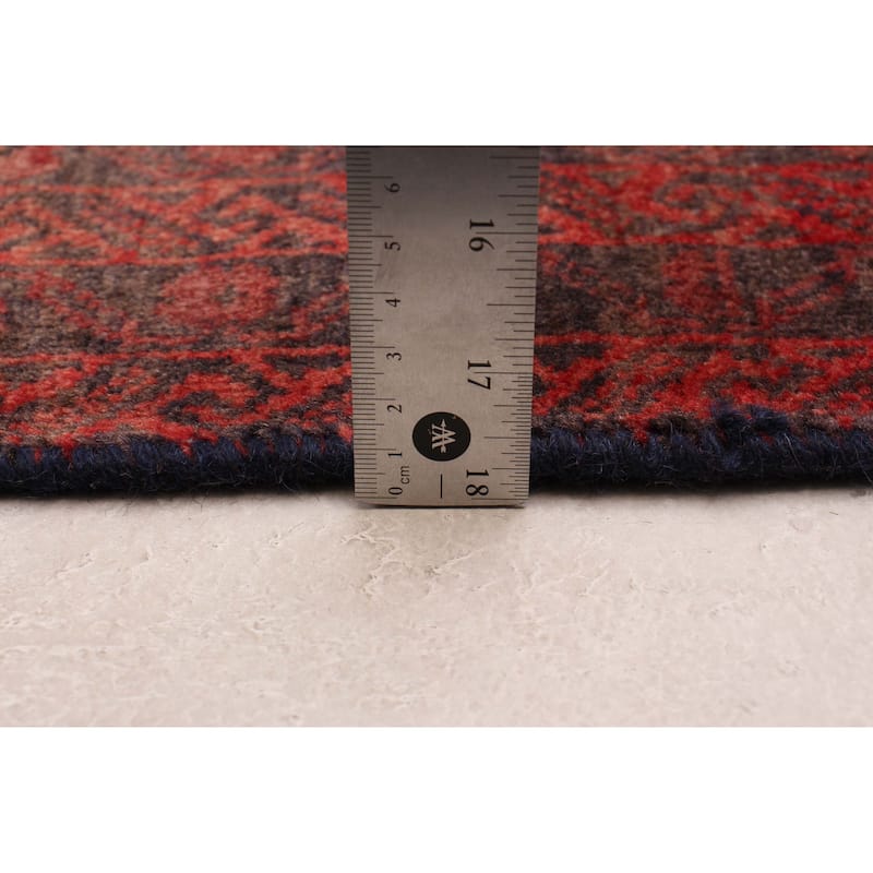 ECARPETGALLERY Hand-knotted Royal Baluch Black, Red Wool Rug - 3'3 x 6'1