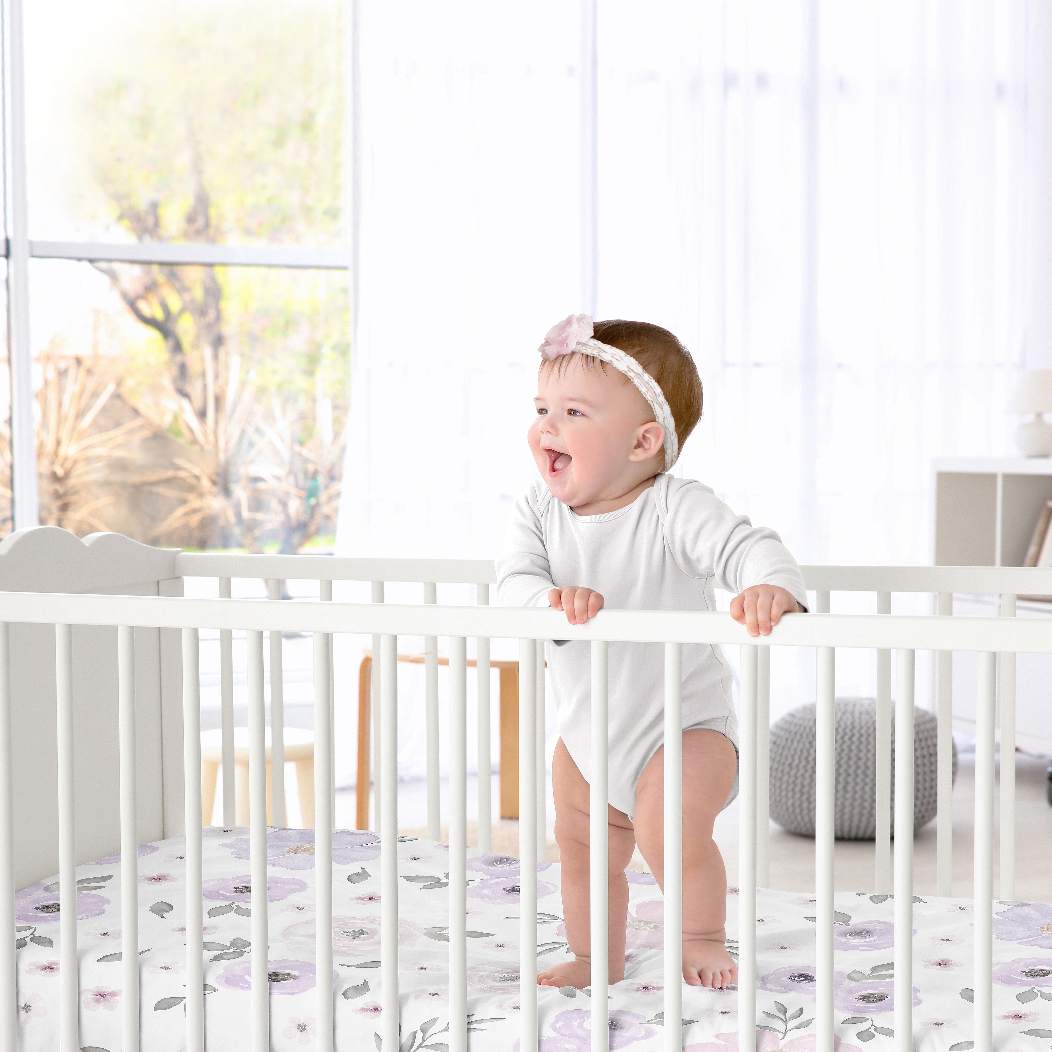 Purple cot sheets clearance