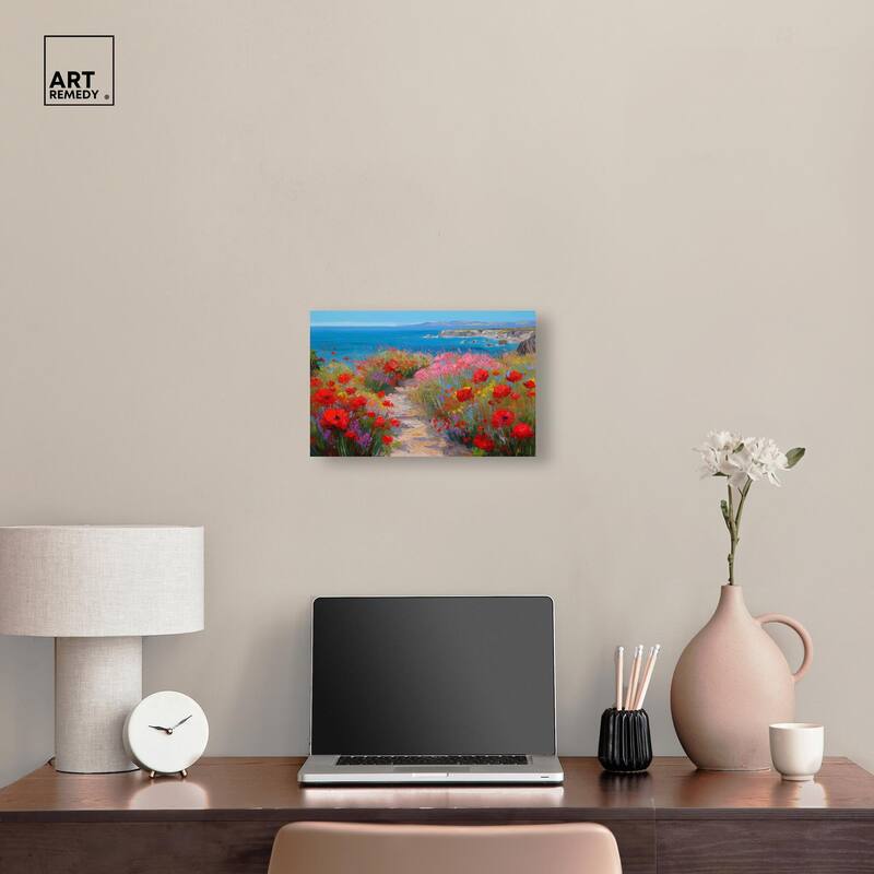 Ocean View Bloom I Canvas by Art Remedy, Gallery Wrapped