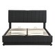 preview thumbnail 15 of 34, PU Leather Upholstered Platform Bed with Hydraulic Storage System,LED Light,Sockets and USB Ports