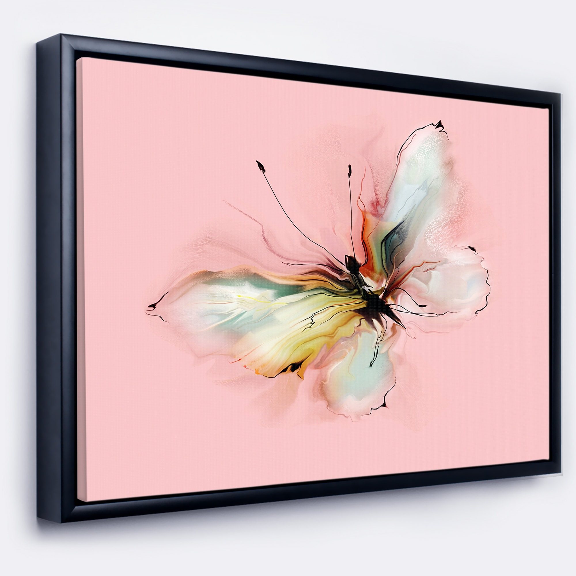 Shop Designart Colorful Butterfly Drawing Extra Large Floral