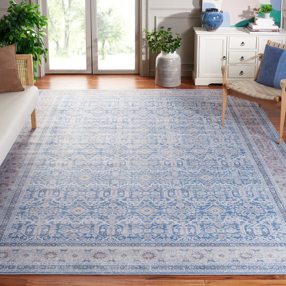 SAFAVIEH Tucson Machine Washable Slip Resistant Nelja Oriental Rug