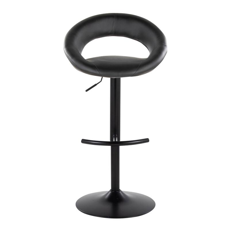 Silver Orchid Poppy Adjustable Bar Stool with Rounded T Footrest (Set of 2)