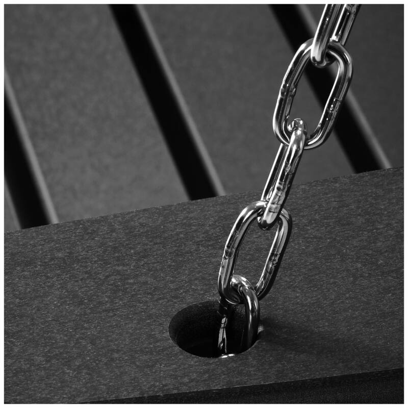 Nashville Poly 54 Inch Porch Swing with Folding Cup Holder