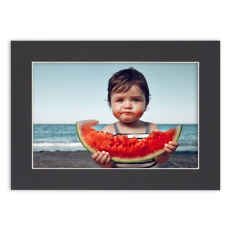 18x24 Mat for 22x28 Frame - Precut Mat Board Acid-Free Black 18x24 Photo Matte Made to Fit a 22x28 Picture Frame