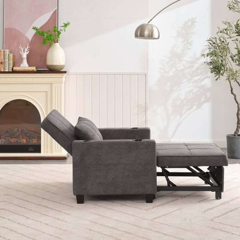 Pull Out Recliner Chair Bed Convertible 3 in 1