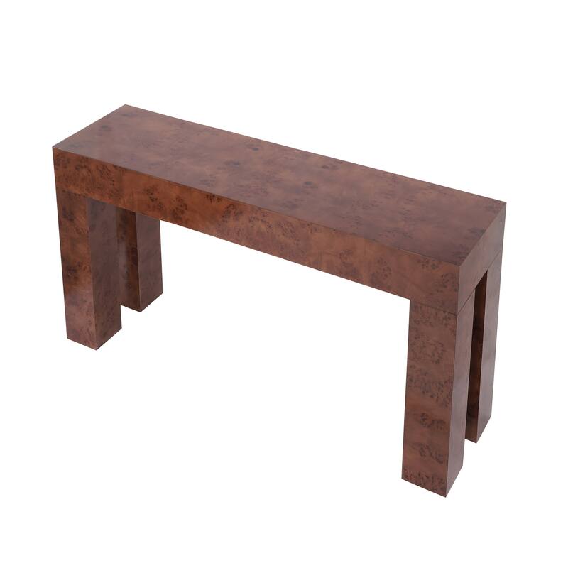 Christopher Knight Home - Burl Wood Console Table with Thick Block Legs