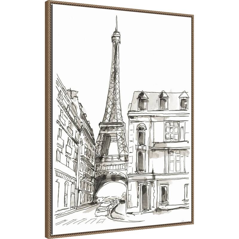 Pen and Ink Travel Studies No. 1 by Ethan Harper Framed Canvas Wall Art Print