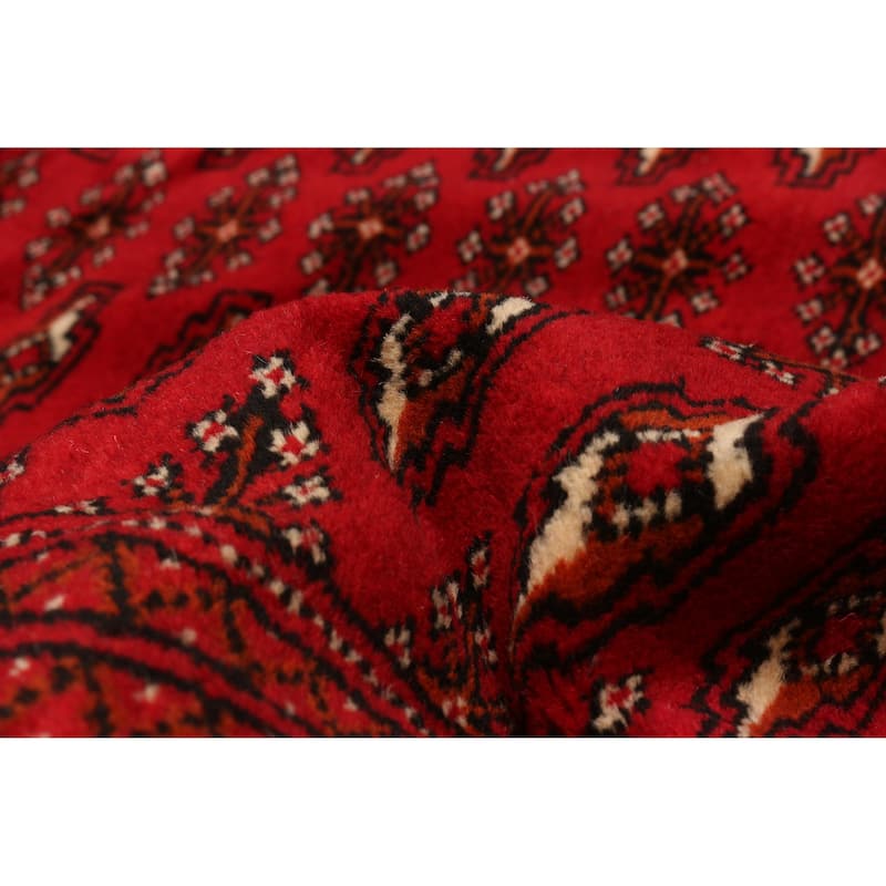 ECARPETGALLERY Hand-knotted Teimani Red Wool Rug - 9'9 x 12'7