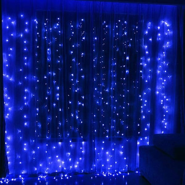 slide 2 of 4, 300 LED Window Curtain String Light for Christmas Wedding Party - Medium