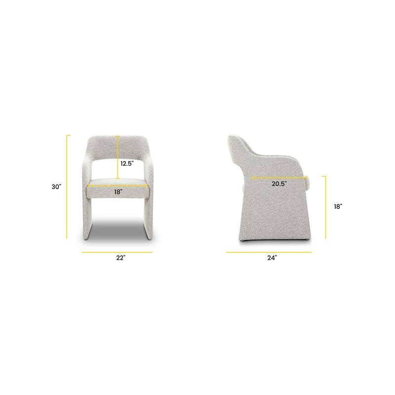 Poly & Bark Chios Boucle Dining Chair