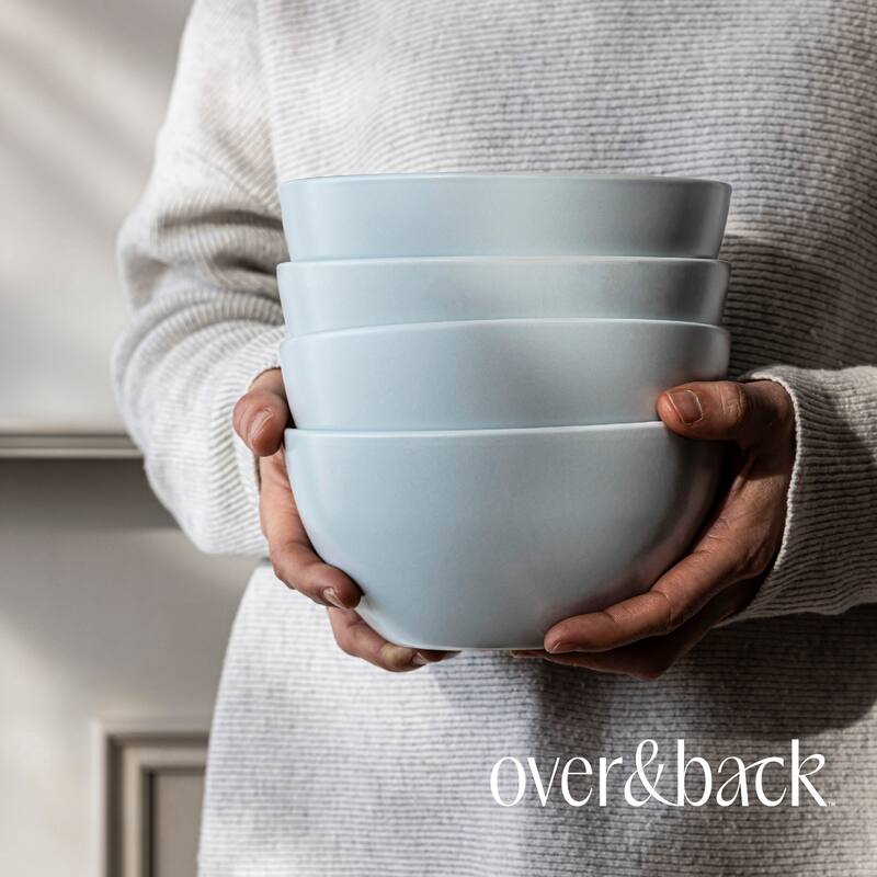 over&back Coupe 25oz Semi-Matte Stoneware Cereal Bowls