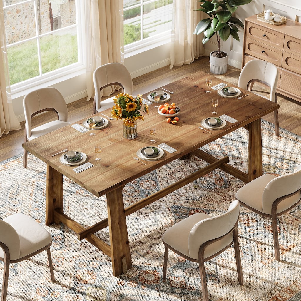 Solid Wood Dining Table for 6