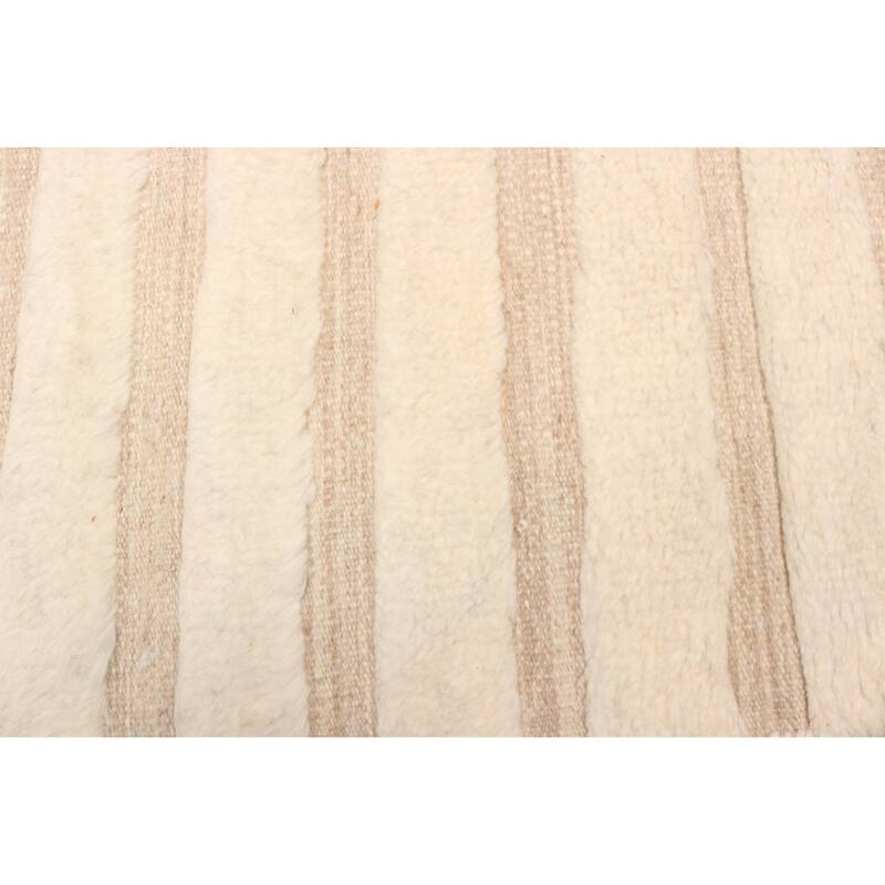 ECARPETGALLERY Hand-knotted Tangier Cream Wool Rug - 8'0 x 9'11