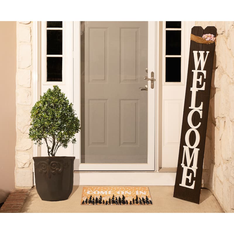 Creative Home Ideas 18" x28" Coir Indoor/Outdoor Doormat