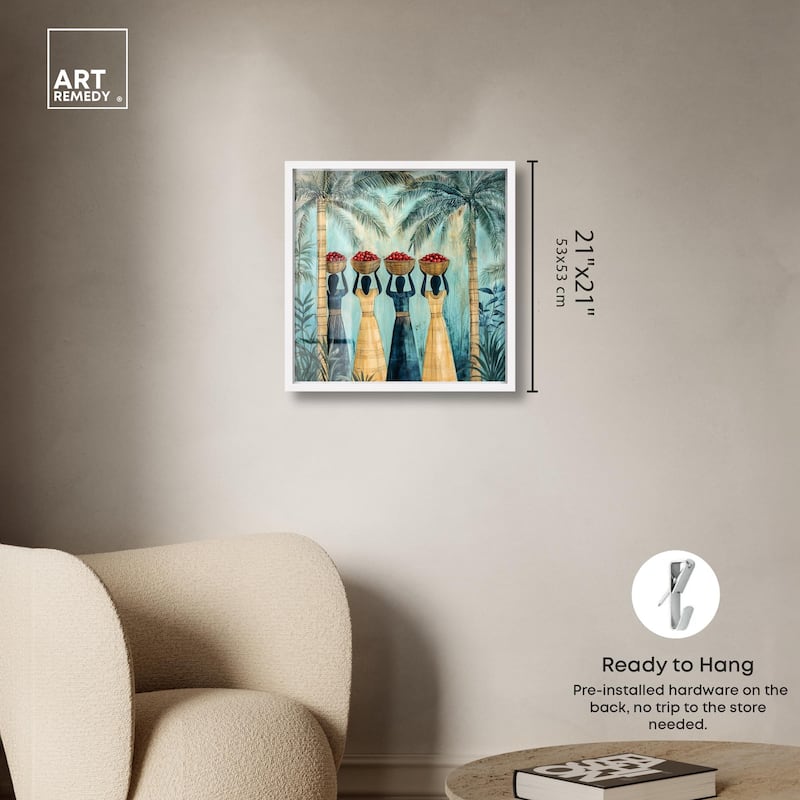 Walk Under Palms Shadowbox by Art Remedy
