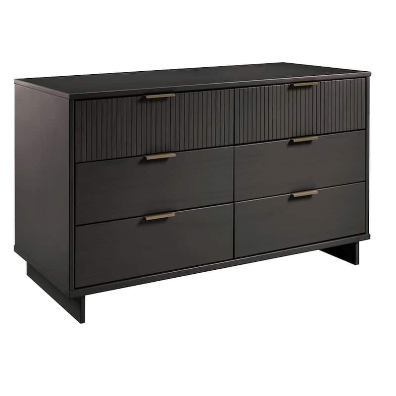 Manhattan Comfort 3-Piece Granville Modern Solid Wood Narrow Chest Dresser Nightstand Set.