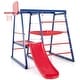 preview thumbnail 1 of 7, Gymax 7-In-1 Kids Indoor Playground w/ Slide Climbing Net Crowling Red