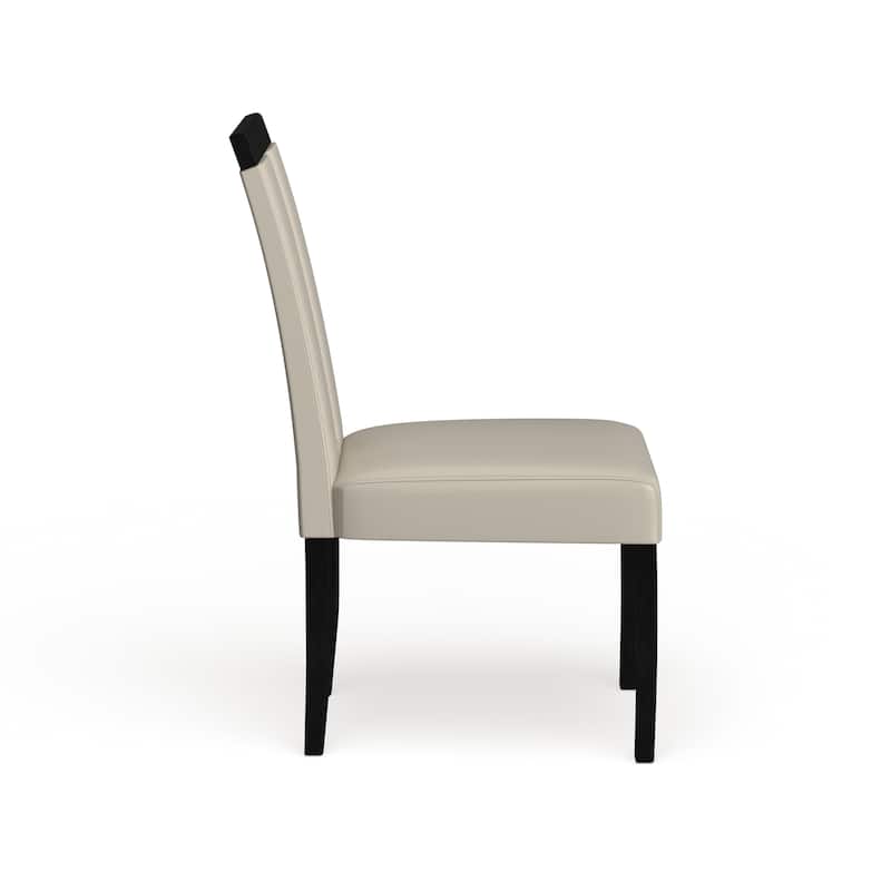 Lumina Modern White Upholstered Dining Chairs (Set of 2) by Furniture of America