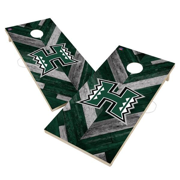 slide 2 of 6, Hawaii-Manoa Rainbow Warriors Cornhole Board Set 16 Years and Up