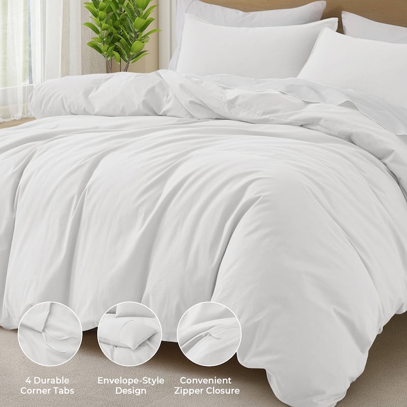 All Season 100% Cotton Soft & Breathable Duvet Cover Set