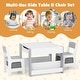 preview thumbnail 17 of 15, 4 in 1 Kids Activity Table and Chairs Set with Reversible Tabletop Included Bookshelves - 24" x 24" x 19"