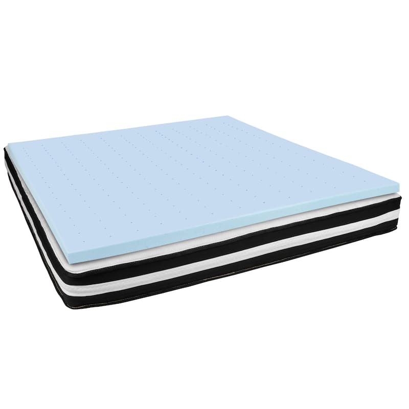 10" Mattress & Gel Memory Foam Topper Bundle Set
