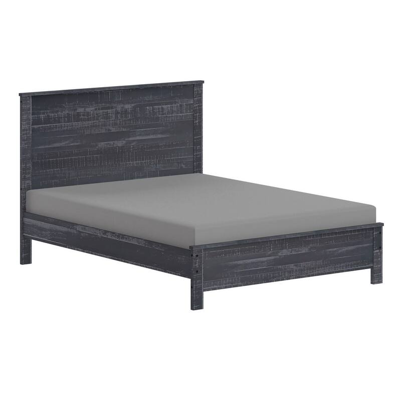 Yes4wood Albany Full Bed Frame with Headboard, Solid Wood