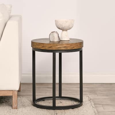 Catta Round Wood Coffee and End Tables by Kosas Home