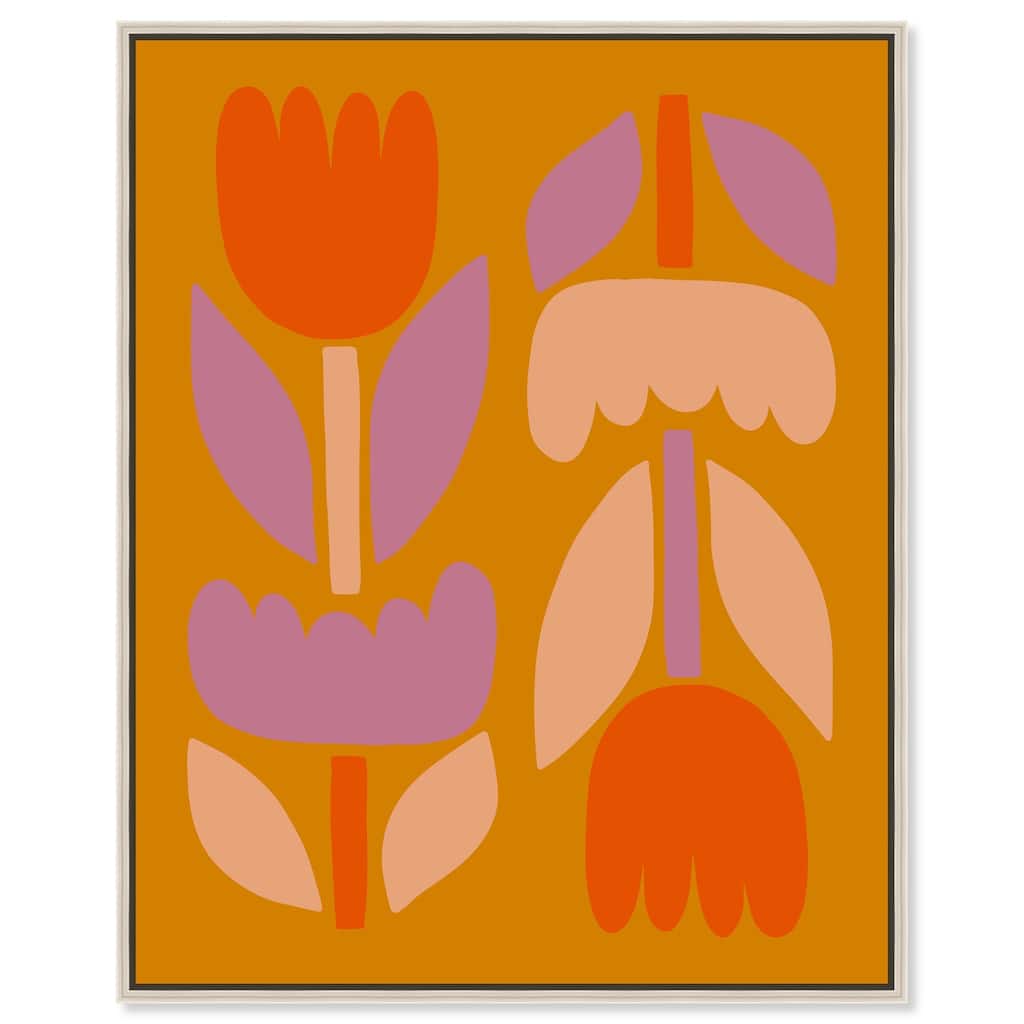 Tulips in Ochre Land Canvas by Art Remedy