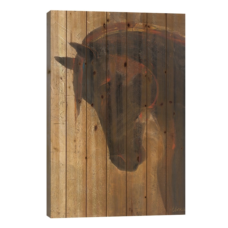 Trojan Horse II Print On Wood by Albena Hristova - Multi-Color - 40x26x1.5