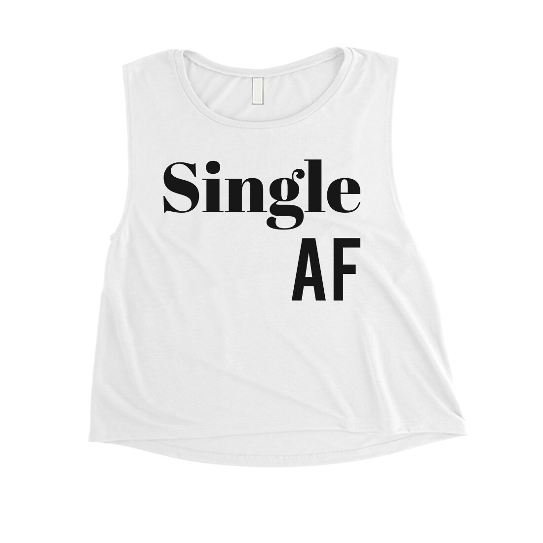 Shop Single Af Womens White Cute Workout Crop Top Funny Gift For
