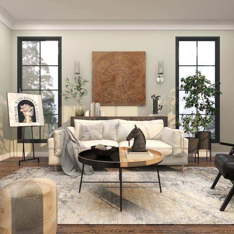 Black Metal Tall Adjustable Floor 3 Tier Display Easel