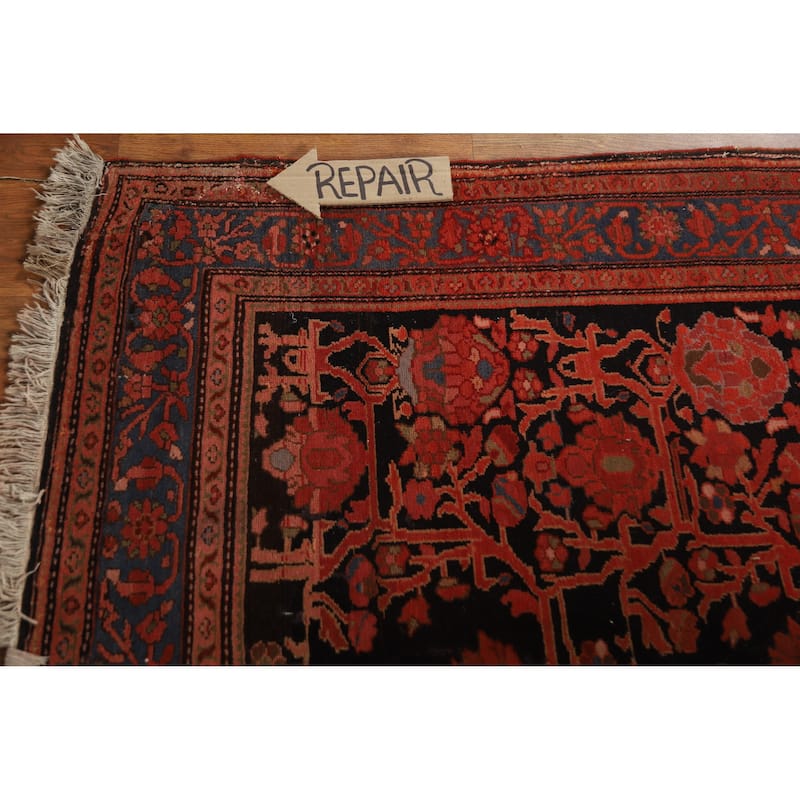 Hand Knotted Oriental 100% Wool Carpet Traditional Floral Oranges & Rust Malayer Area Rug - 6' 6'' X 4' 5''