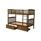 preview thumbnail 14 of 13, Somette Claire Twin Bunk Bed with Storage and Trundle Options in Rustic Walnut (Mattresses Not Included)