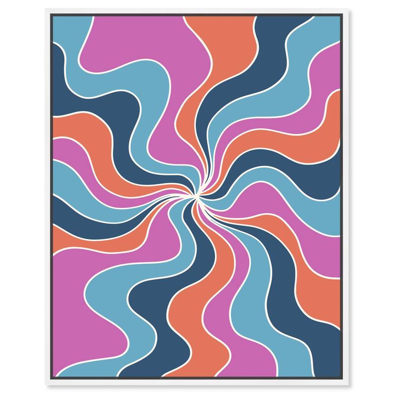 Carnaval Retro Curves Canvas by Art Remedy - 20" x 24" - White