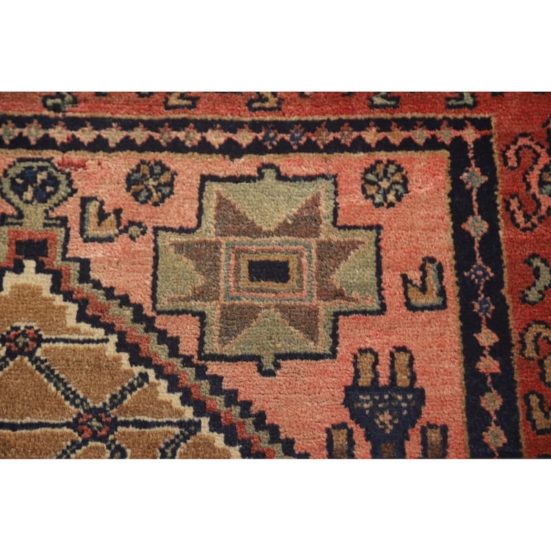 Koliaei Persian Vintage Runner Rug Hand-Knotted Wool Carpet - 3'5" x 12'5"