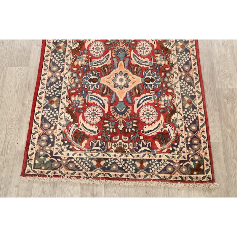 Vegetable Dye Bakhtiari Persian Area Rug Hand-knotted Wool Carpet - 3'9" x 4'6"