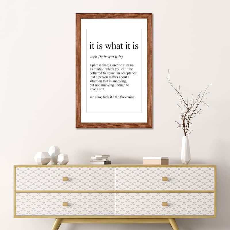 iCanvas "It Is What It Is" by Pixy Paper